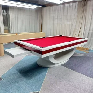 Factory Direct Sale of Very Elegant Round 8ft Family Billiards Table Made of Oak Solid Wood Pool Table