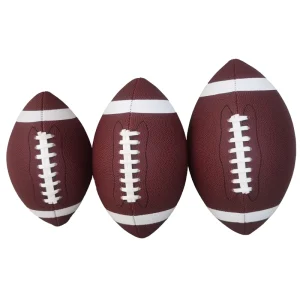 Factory Direct Sales of American Football Standard Game Balls Sizes 9 6 3 for Adults Youth and Children Machine Sewn Logo Printing