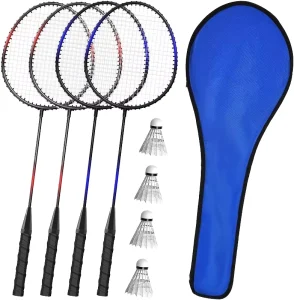 Factory Direct Sales of High quality Lightweight Aluminum Alloy Badminton Racket with Hardness PU Grip Model