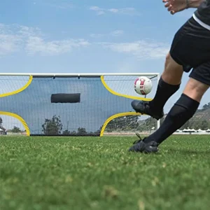 Factory Direct Supply Gray/Yellow Outdoor Soccer Goal Nets Large-Size for Sports Recreation Competitions Practice Target Nets