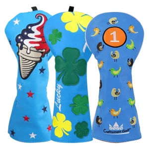 Factory Ice cream Golf Club Headcovers Blue Series Driver Golf Head Covers