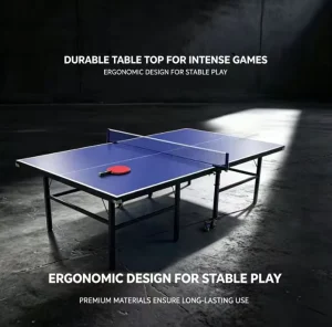 Factory Indoor Foldable Table Tennis Table MDF Standard Size Portable Ping Pong Table With Wheels For Home Training