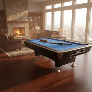 Factory Outlet 9FT Solid Wood Slate Billiard Pool Table with Auto Ball Return System Customizable Colors