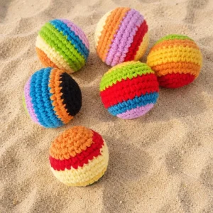 Factory Premium Custom Cute Handmade Crochet Hacky Sack Footbag Ball Toy For Sports Enthusiasts Gifts