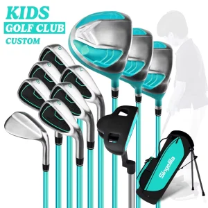Factory Price Custom Junior Golf Clubs Complete Set For Kids Premium Right Handed Custom Logo Forged Artwork Boys Girls