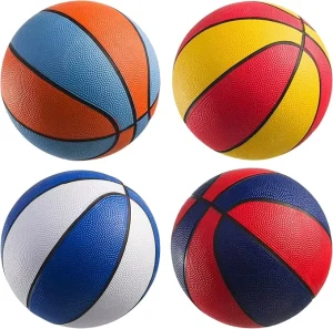Factory Price Customizable Logo Rubber Basketball for Kids Adults Training Sizes 3 4 5 6 7