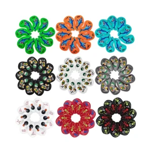 Factory Price Golf Iron Head Covers 10pcs set Embroidery Design Custom Pu Leather Golf Club Headcovers