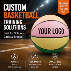 Factory Produced High Quality Custom Logo & Color Basketball for Professional Competitions
