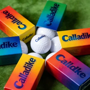 Factory Rubber Custom Logo Golf Practice Ball OEM Professional Golf Tournament Printed Ball