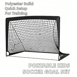 Factory Sale Portable Folding 4x3FT Soccer Goal Set Easy Removable Kids Football Training Equipment Two Piece Court Equipment