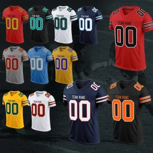 Factory Sublimation Custom Rugby Jersey Stitched Blank American Football Jersey