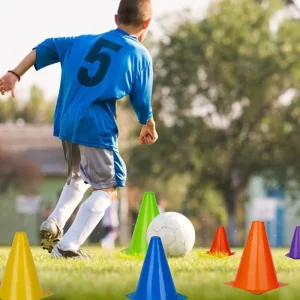 Factory Supply 7 Inch Multi color Soccer Cones Sports Training Agility Field Marking Obstacle Marker Plastic Football Practice