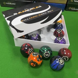 Fantasy Colorful Fancy Resin Customizable Pool Billiards Standard 57.2mm American Nine Ball Balls