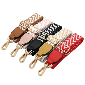 Fashionable Women Purse Straps Crossbody Handbag Replacement Strap Adjustable Wide Bag Shoulder Straps Multicolor