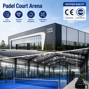 Fast Installation Indoor Padel Tennis Court Structure Prefab Luxury Sports Arena Building Factory Design Design