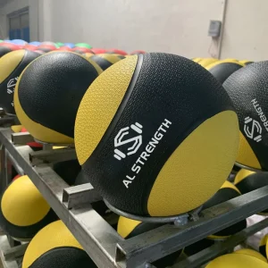 Fitness Double Grip Rubber Barbell Weight Medicine Ball with Handle