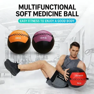 Fitness Strength Training Medicine Balls Soft Sports Training Squat Non-Elastic Rehabilitation Solid Ball Balance PU Wall Ball