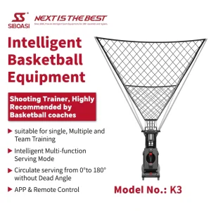 Fixed Point Customizable Basketball Shooting Trainer Large Mesh Ball Recovery Net For Gym Team Group Training Use