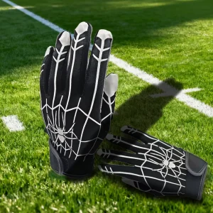 Flexible Elastic Back Fabric Custom Pattern Silicone Printed Anti slip Palm Breathable Football Rugby Sports Gloves