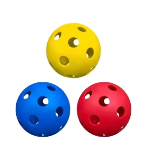 Floorball Balls 76MM TPE Plastic Color Pickleball Hole Balls Outdoor Practice Land Hockey Ball