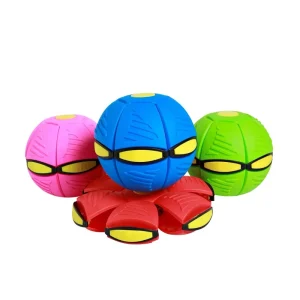 Flying UFO Flat Throw Disc Ball Toy Plastic Sports Toy for Outdoor Bounce Saucer Deformation Football Magic Flying Saucer Ball