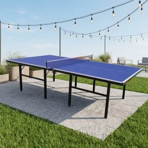 Foldable 18mm MDF Table Tennis Table for Indoor Outdoor Durable Ping Pong Table with Net Easy Assembly Sturdy Frame