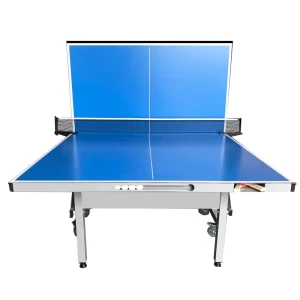 Foldable Aluminum Ping Pong Table with Racket Slots Rainproof Outdoor Design