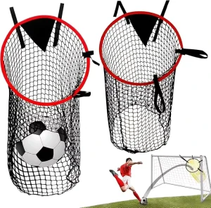 Foldable Football Soccer Throwing Target Net Easy to Attach and Detach for Training Practice