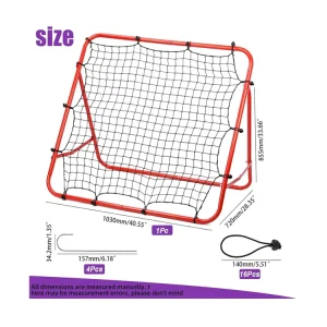 Foldable Football Training Rebounder Net Outdoor Soccer Kickback Target Goal Net