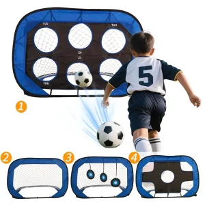 Foldable Goal Four in One for Children and Parents Outdoor Sports and Football Training Goal with Rebound Net