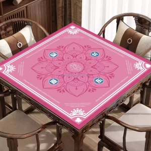 Foldable Mahjong Game Mat Square Travel Table Ma Jiang Tiles Household Poker Carpet Rubber Backing Mahjong Set