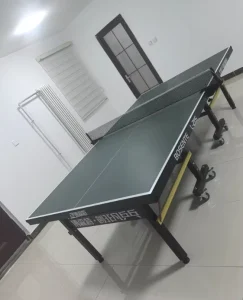 Foldable Modern Steel Frame Movable Table Tennis Ping Pong Table with Lockable Wheels for Indoor Home Use