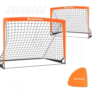 Foldable Pop Up Soccer Goal Portable Football Goal Equipment Factory Direct 2-in-1 Goal for Kids’ Sports