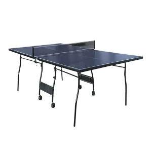 Foldable Portable Professional Indoor Table Tennis Set with Paddles Steel Frame 4 Wheel