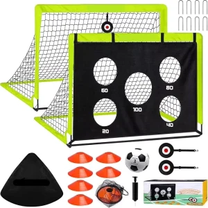 Foldable Portable Soccer Goal Training Set with Target Net for Backyard Practice OEM