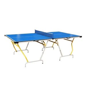 Foldable Portable Table Tennis Table Standard Household Model for Leisure Training MDF Construction