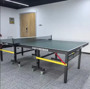 Foldable Table Tennis Table with Lockable Wheels Movable Portable Full Size Ping Pong Table for Home Club Training Competition