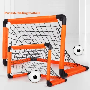 Folding Soccer Goal Children’s Soccer Toys Simple Portable Kindergarten Indoor Outdoor Sports PP Material Knotless