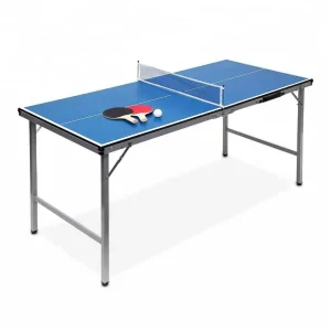 Folding Table Tennis Ping Pong Table 150 X 67 X 71cm for Indoor Outdoor Use Balls and Paddles Included Blue