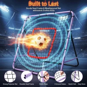 Football Backboard Net, Adjustable Angle Multi-purpose Training goal for Sports, Portable Backyard Practice Net