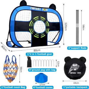 Football Goal Posts for Kids Pop up Goal for Children Target Foldable Soccer Goal Net