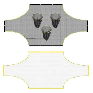 Football Goal Target Net Youth Soccer Free Kick Practice Shooting Accuracy Training Net 5-a-Side 7-a-Side 11-a-Side Rebound Nets