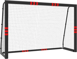 Football Goal for Garden 32 mm Steel Frame EPE Padding Weatherproof Goal Set with 33 Layer PE Net U Ground Anchor