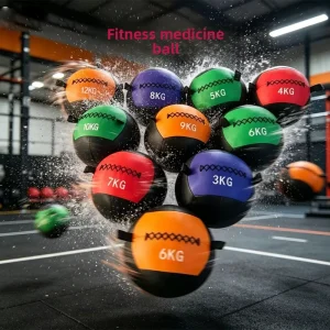 For Core Training Weighted Fitness Medicine Ball Artificial Leather Solid Elastic Strength Equipment Gravity Soft Wall Ball