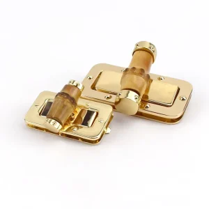For E6 16 Gold Turn Twist Lock Alloy Closure Hardware Accessories Square Shape Slub Design Handbag Lock China
