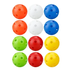 Free Sample 72mm 26 Holes PE Plastic Hollow Beach Balls Customized Color USAPA Approved Durable Outdoor Practice Sports Set