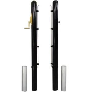 Freestanding Socketed Tennis Court Equipment Outdoor Volleyball Badminton Pickleball Paddle Net Pole Post