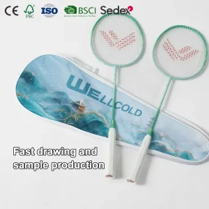 Full Carbon Fiber Badminton Racket with 28LBS High Tension for Professional Tournament Premium Attack Series
