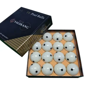Full Case White Crystal Cue Ball Complete Set Standard Size Pool Balls for Billiard Club