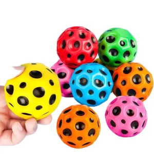 Full Set Of Colorful Red Moon Glow Super Bounce Space Toy TikTok Jump High Ball Ball Bounce Rubber Foam Ball